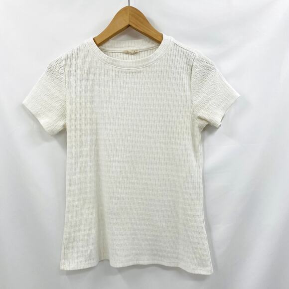 Anthropologie pilcro white pointelle tee - Picture 2 of 5